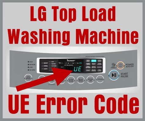 UE Error Code On LG Washer